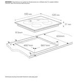 Chef CHI644BB 60cm 4 Zone Induction Cooktop
